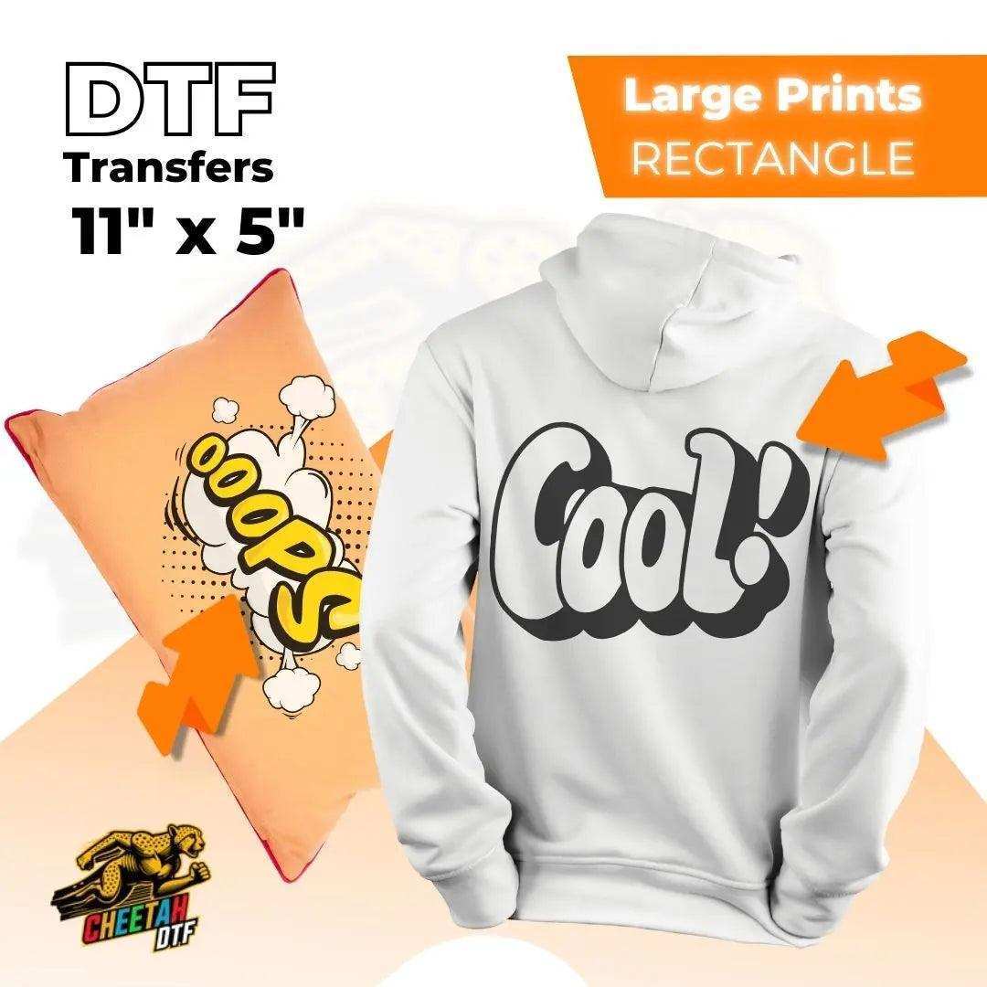 DTF Transfers By Size - Cheetah DTF