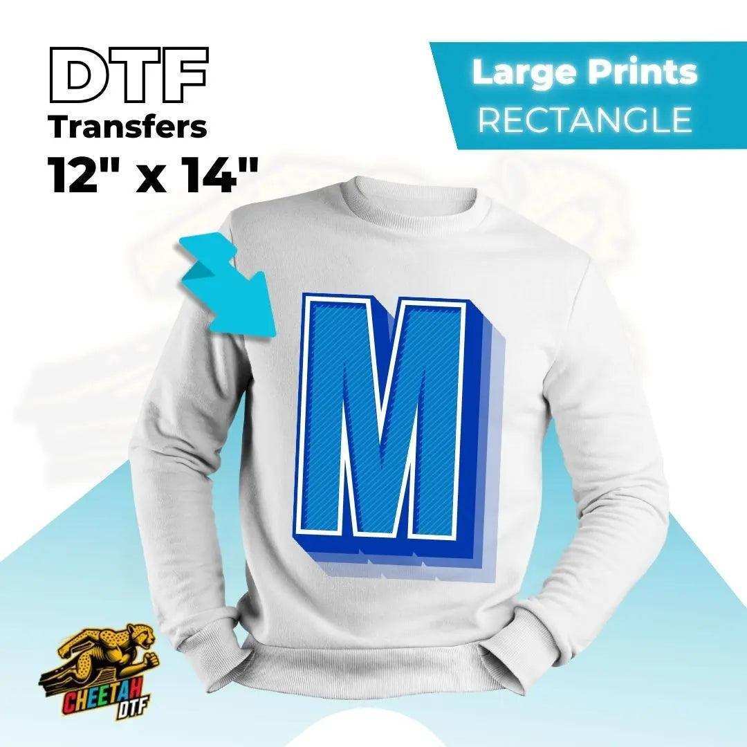 DTF Transfers By Size - Cheetah DTF