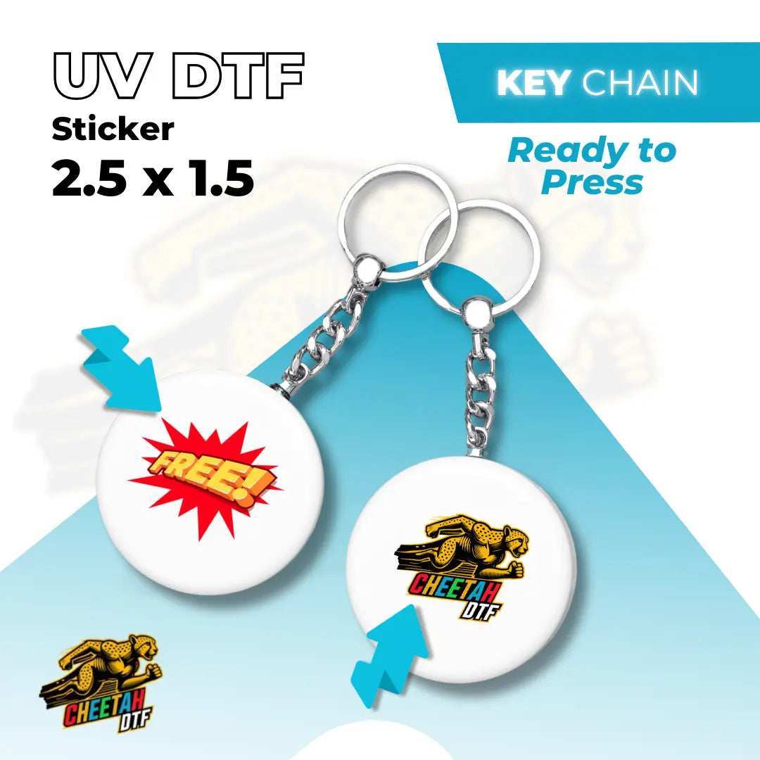 UV DTF Sticker Transfers by Size - Cheetah DTF