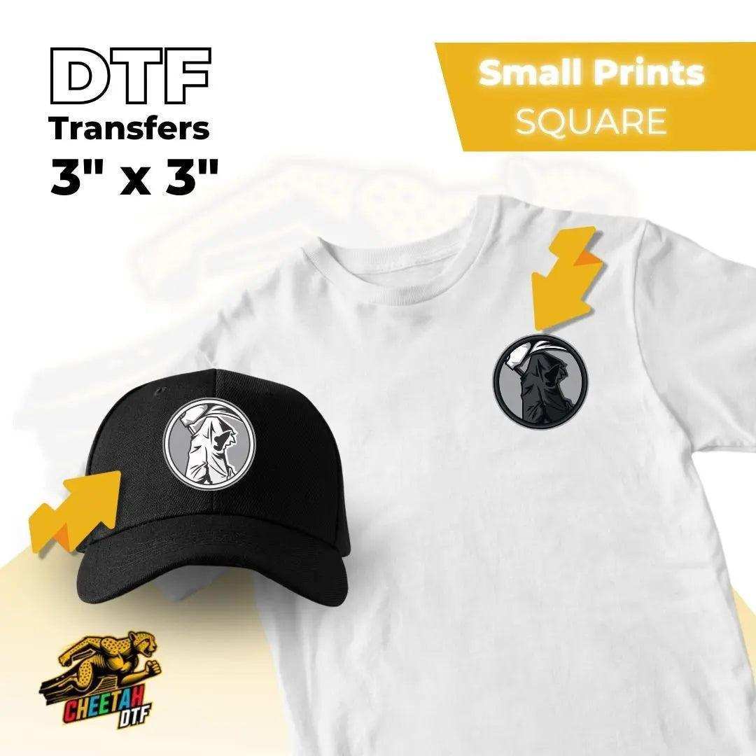 DTF Transfers By Size - Cheetah DTF