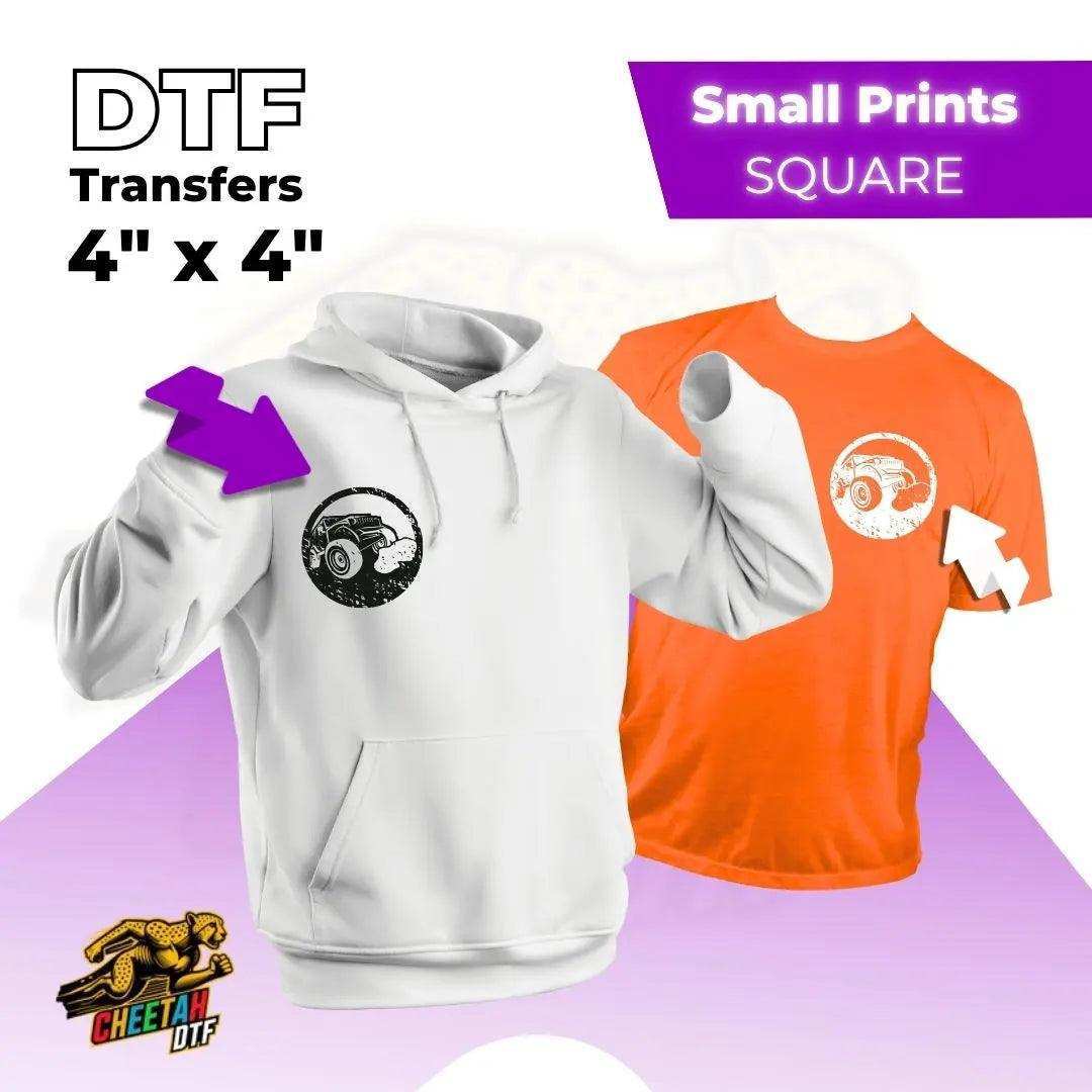 DTF Transfers By Size - Cheetah DTF