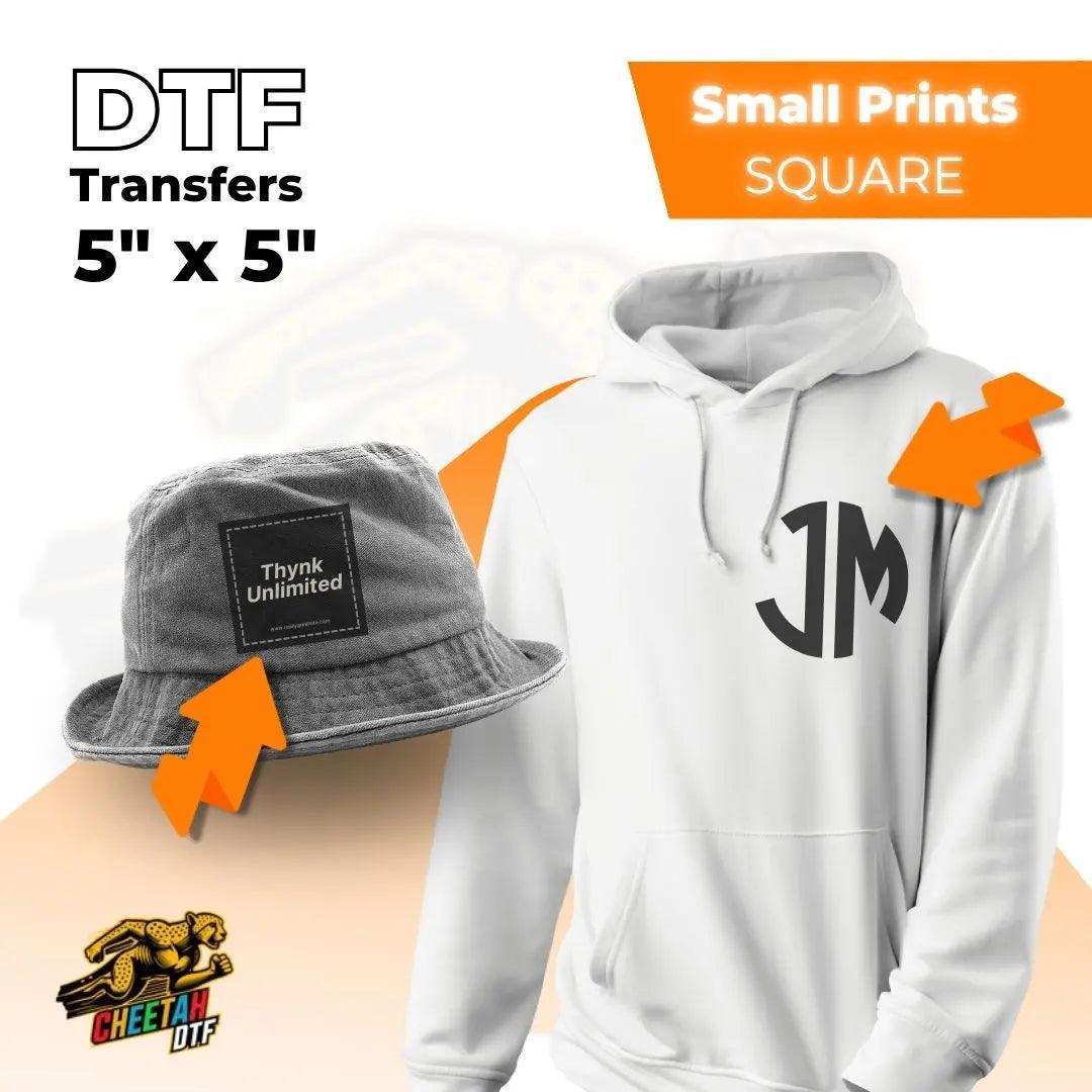 DTF Transfers By Size - Cheetah DTF