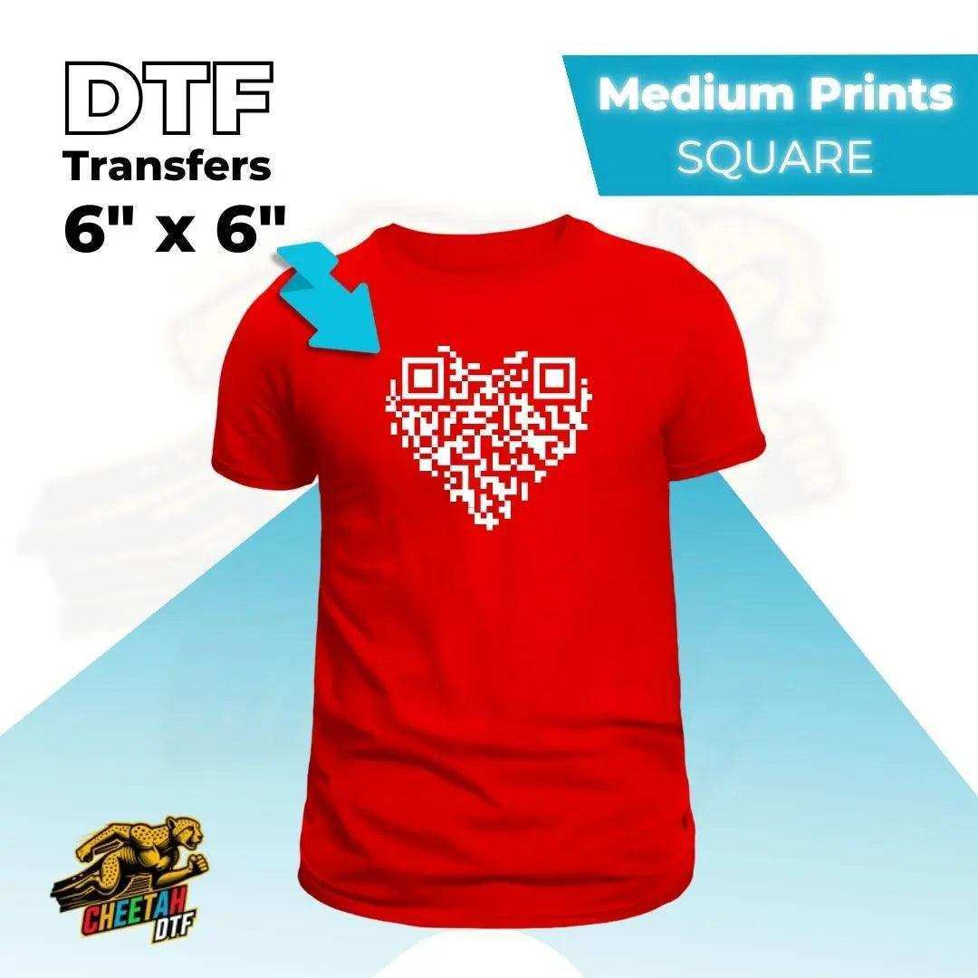 DTF Transfers By Size - Cheetah DTF