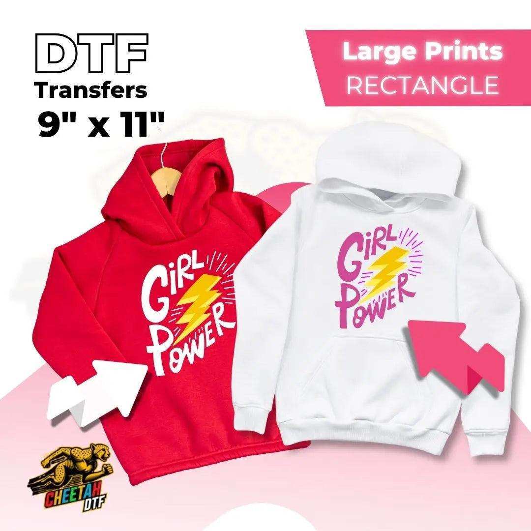 DTF Transfers By Size - Cheetah DTF